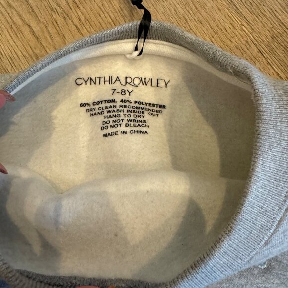 Cynthia Rowley Kid Rhinestone Jogger & Sweatshirt Set Heather Grey 7-8 - Picture 4 of 11